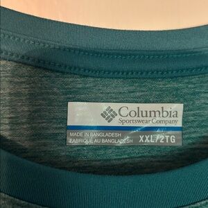 Columbia Teal Short-Sleeve Crew Neck Tee mens